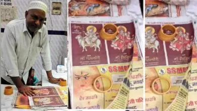 ಉತ್ತರ ಪ್ರದೇಶ - ಹಿಂದೂ ದೇವತೆಗಳ ಚಿತ್ರವಿದ್ದ ಪೇಪರ್ಗಳಲ್ಲಿ ಮಾಂಸ ಪ್ಯಾಕ್ ಮಾಡುತ್ತಿದ್ದ ಮುಸ್ಲಿಂ ವ್ಯಾಪಾರಿ ಬಂಧನ
