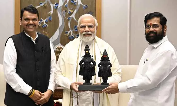 ಮಹಾರಾಷ್ಟ್ರ ಮುಖ್ಯಮಂತ್ರಿ ಏಕನಾಥ್ ಶಿಂಧೆ ಪ್ರಧಾನಿ ಮೋದಿ ಭೇಟಿ