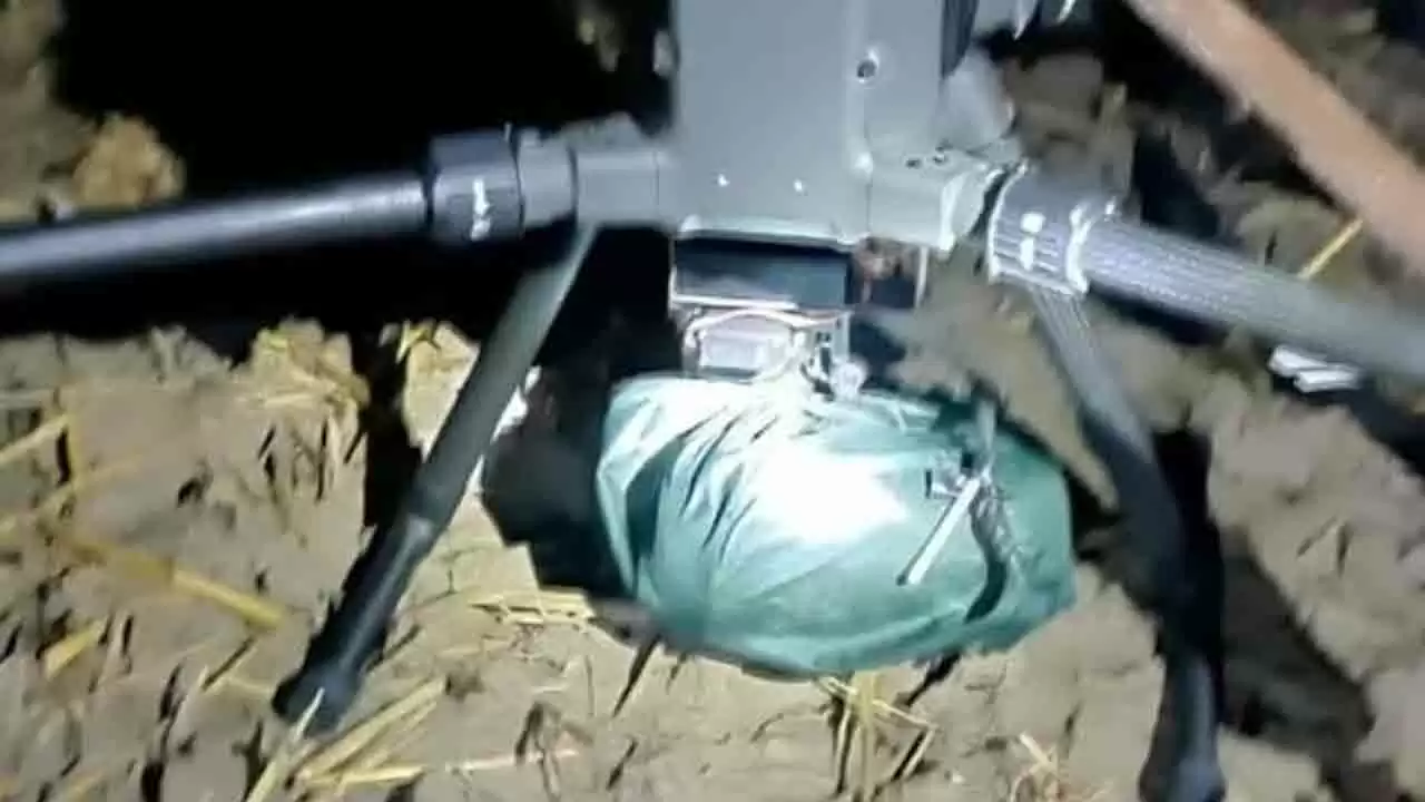Bsf Shoots Down Drone Carrying Consignment In Punjb's Amritsar
