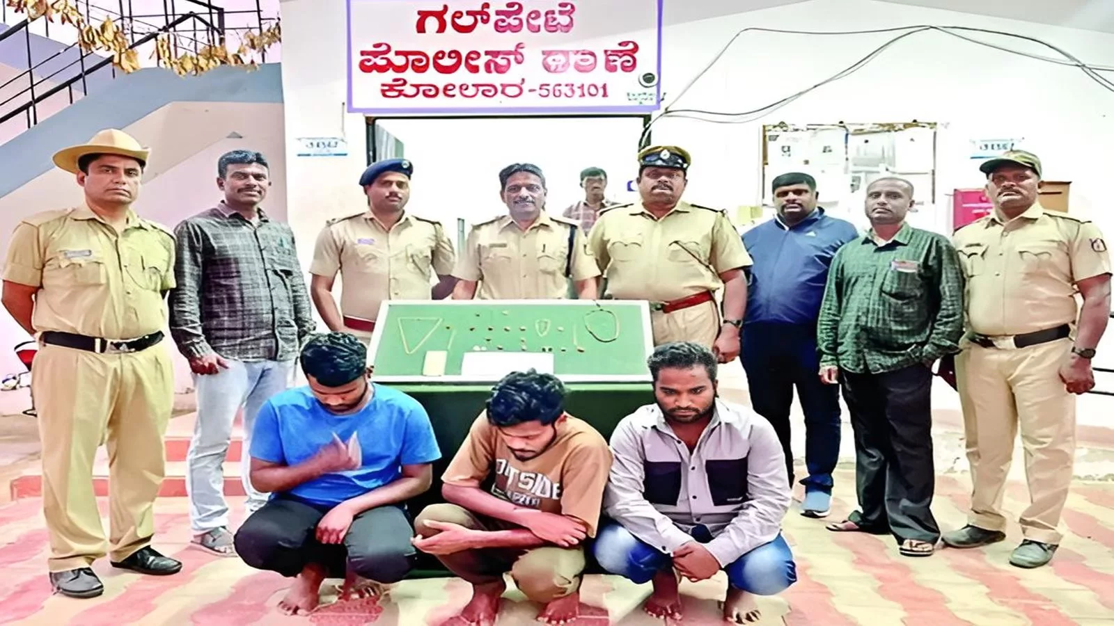 ಕೋಲಾರ ಗಲ್ ಪೇಟೆ ಪೊಲೀಸರಿಂದ ಮೂವರು ಕಳ್ಳರ ಬಂಧನ