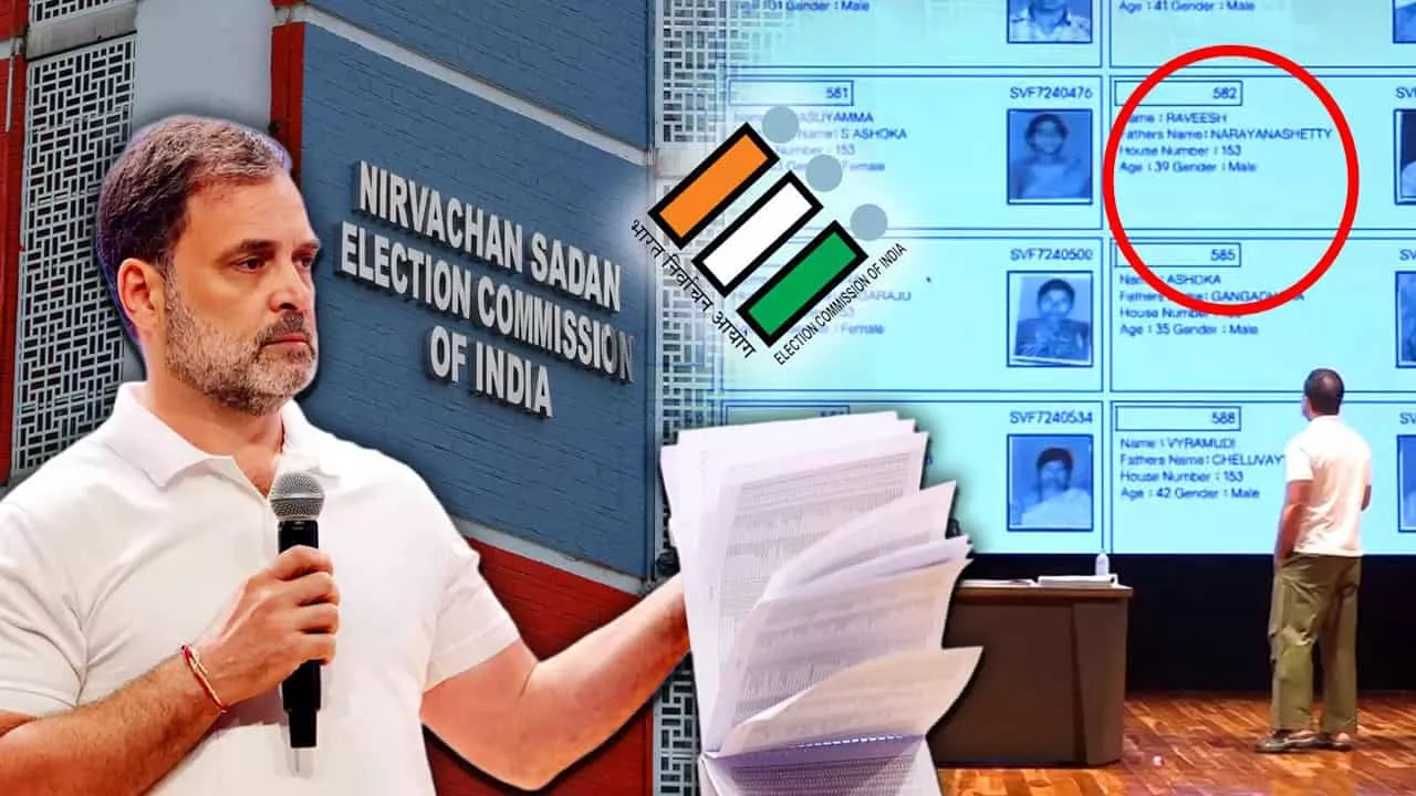 ಬೆಂಗಳೂರು ಮಹದೇವಪುರ ಕ್ಷೇತ್ರದಲ್ಲಿ 1 ಲಕ್ಷ ನಕಲಿ ಮತ; ರಾಹುಲ್ ಗಾಂಧಿ ಆರೋಪ