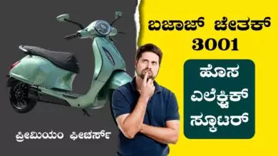ಬಜಾಜ್ ಚೇತಕ್ 3001: ಹೊಸ ಎಲೆಕ್ಟ್ರಿಕ್ ಸ್ಕೂಟರ್ ಪ್ರೀಮಿಯಂ ಫೀಚರ್ಸ್ ಜೊತೆ