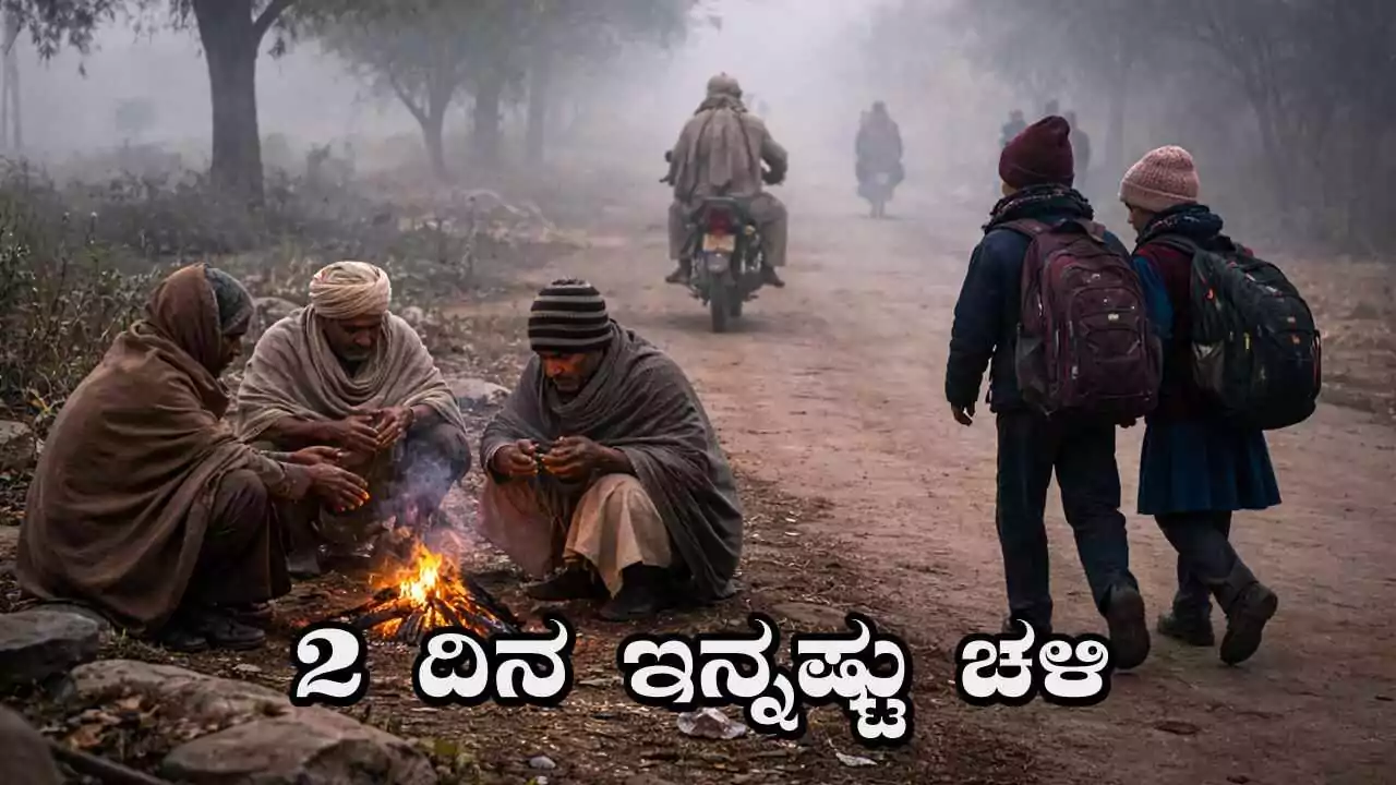 ಕರ್ನಾಟಕ ಹವಾಮಾನ ಇಲಾಖೆ ಎಚ್ಚರಿಕೆ: ಮುಂದಿನ ಎರಡು ದಿನಗಳ ಕಾಲ ಚಳಿ ಇನ್ನಷ್ಟು ಹೆಚ್ಚಳ