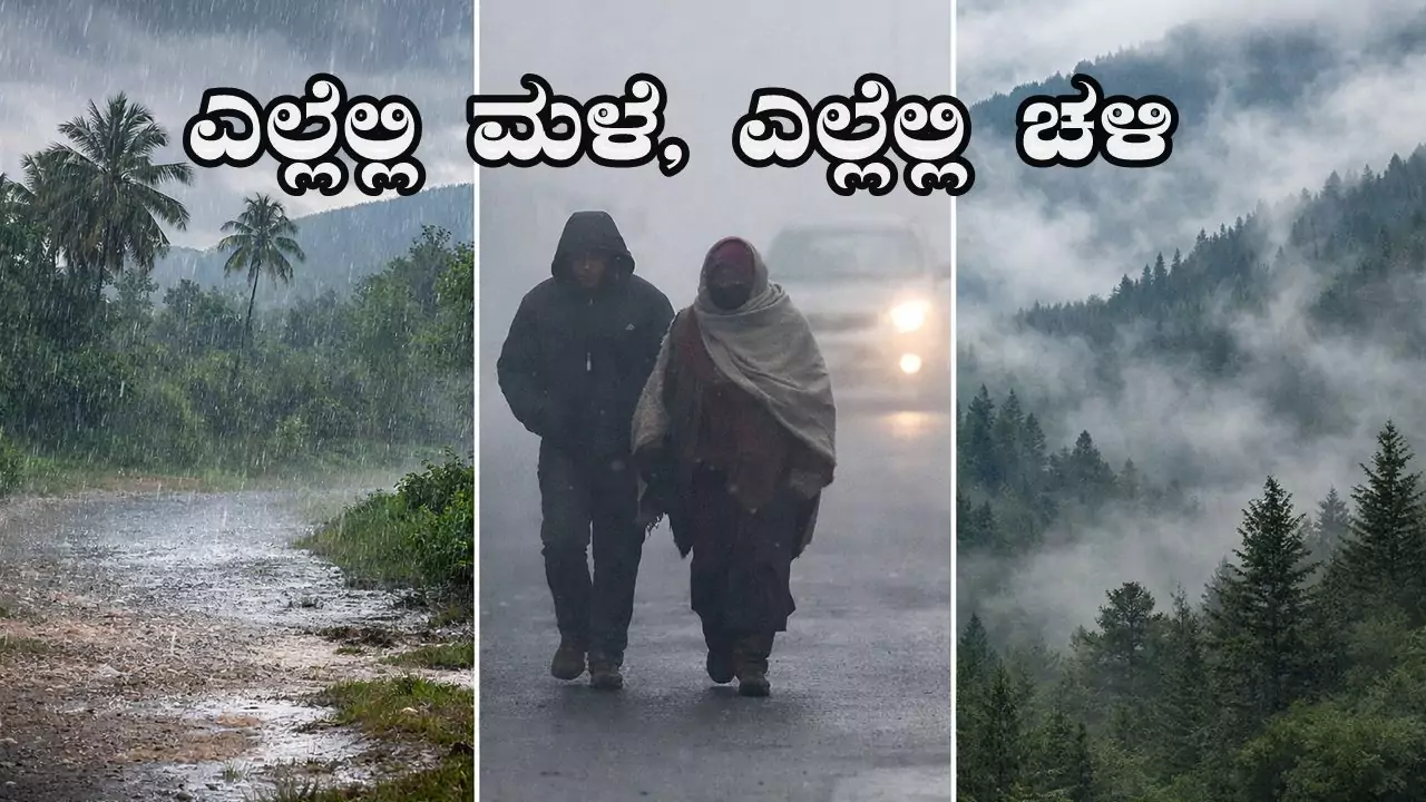 ಮುಂದಿನ 3 ದಿನ ಮಳೆ ಎಚ್ಚರಿಕೆ: ಕರ್ನಾಟಕ ಸೇರಿ ಎಲ್ಲೆಲ್ಲಿ ಮಳೆ, ಎಲ್ಲೆಲ್ಲಿ ಚಳಿ! ಇಲ್ಲಿದೆ ವಿವರ