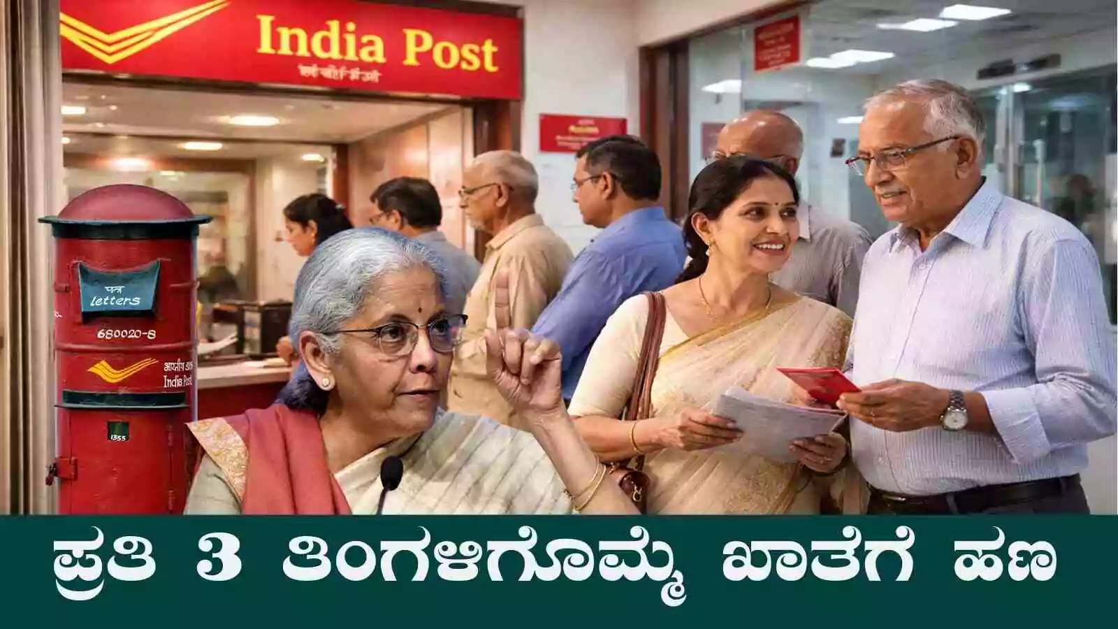 ಪೋಸ್ಟ್ ಆಫೀಸ್ ಖಚಿತ ಆದಾಯ ಯೋಜನೆ, ಪ್ರತಿ 3 ತಿಂಗಳಿಗೊಮ್ಮೆ ಖಾತೆಗೆ ಹಣ