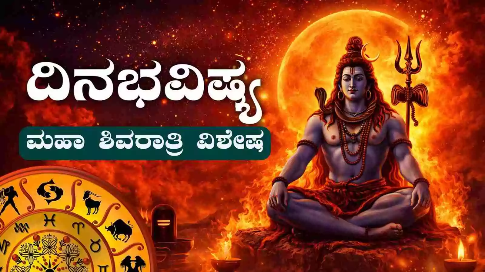 ದಿನ ಭವಿಷ್ಯ 15-2-2026: ಮಹಾ ಶಿವರಾತ್ರಿ ದಿನ, ಈ ರಾಶಿಗಳಿಗೆ ಶಿವನ ಕೃಪೆ! ಇಲ್ಲಿದೆ ವಿಶೇಷ ಭವಿಷ್ಯ