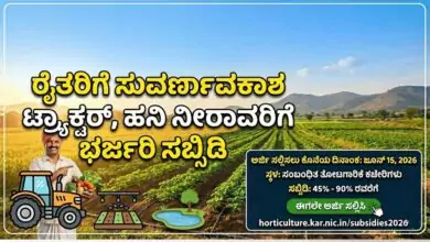 ರೈತರಿಗೆ ಸುವರ್ಣಾವಕಾಶ: ಟ್ರ್ಯಾಕ್ಟರ್, ಹನಿ ನೀರಾವರಿಗೆ ಭರ್ಜರಿ ಸಬ್ಸಿಡಿ! ಅರ್ಜಿ ಆಹ್ವಾನ