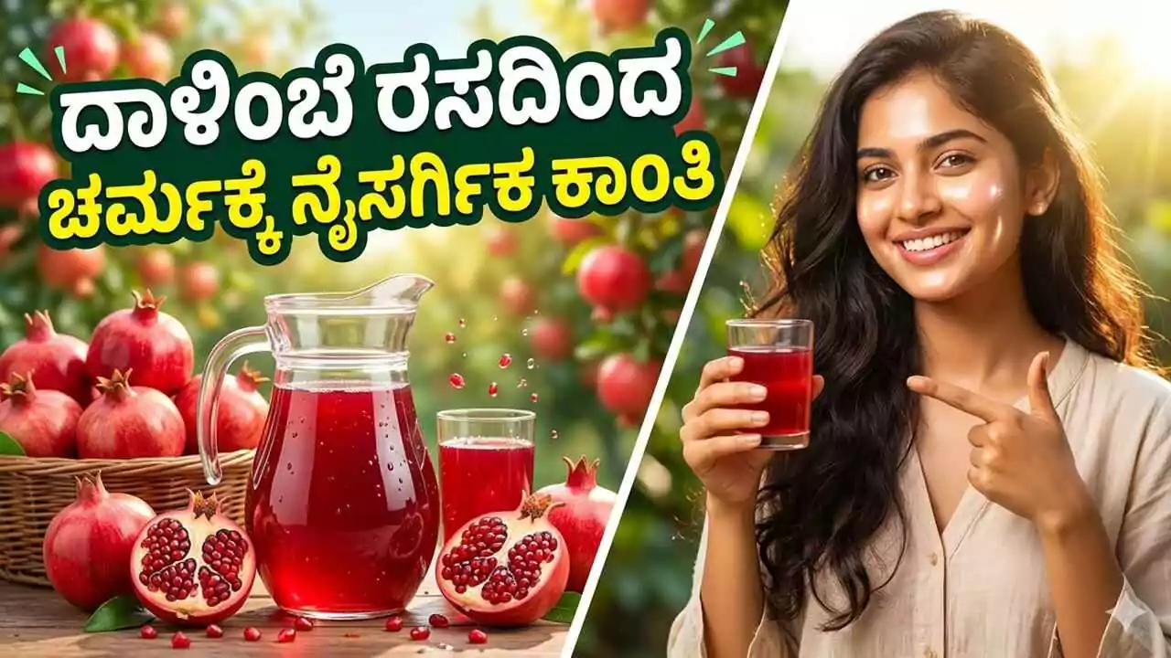 ದಾಳಿಂಬೆ ರಸದಿಂದ ಚರ್ಮಕ್ಕೆ ನೈಸರ್ಗಿಕ ಕಾಂತಿ! ಇಲ್ಲಿದೆ ದಾಳಿಂಬೆ ಹಣ್ಣಿನ ಆರೋಗ್ಯ ಪ್ರಯೋಜನಗಳು