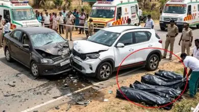 ಓವರ್ಟೇಕ್ ವೇಳೆ ದುರಂತ, ಭೀಕರ ಅಪಘಾತ: ಮಗು ಸೇರಿ ನಾಲ್ವರು ಬಲಿ