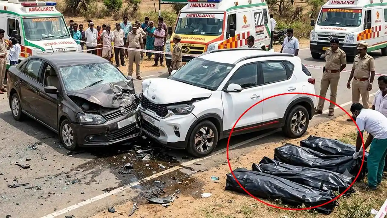 ಓವರ್‌ಟೇಕ್‌ ವೇಳೆ ದುರಂತ, ಭೀಕರ ಅಪಘಾತ: ಮಗು ಸೇರಿ ನಾಲ್ವರು ಬಲಿ