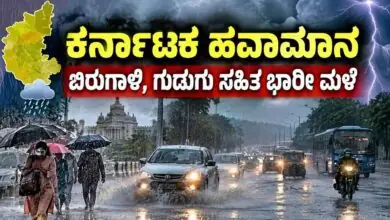 ಕರ್ನಾಟಕ ಹವಾಮಾನ: ಬೆಂಗಳೂರು ಸೇರಿ 7 ಜಿಲ್ಲೆಗಳಲ್ಲಿ ಬಿರುಗಾಳಿ, ಗುಡುಗು ಸಹಿತ ಭಾರೀ ಮಳೆ