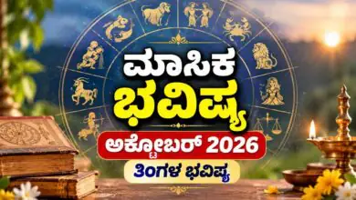 ಅಕ್ಟೋಬರ್ 2026 ತಿಂಗಳ ರಾಶಿ ಭವಿಷ್ಯ