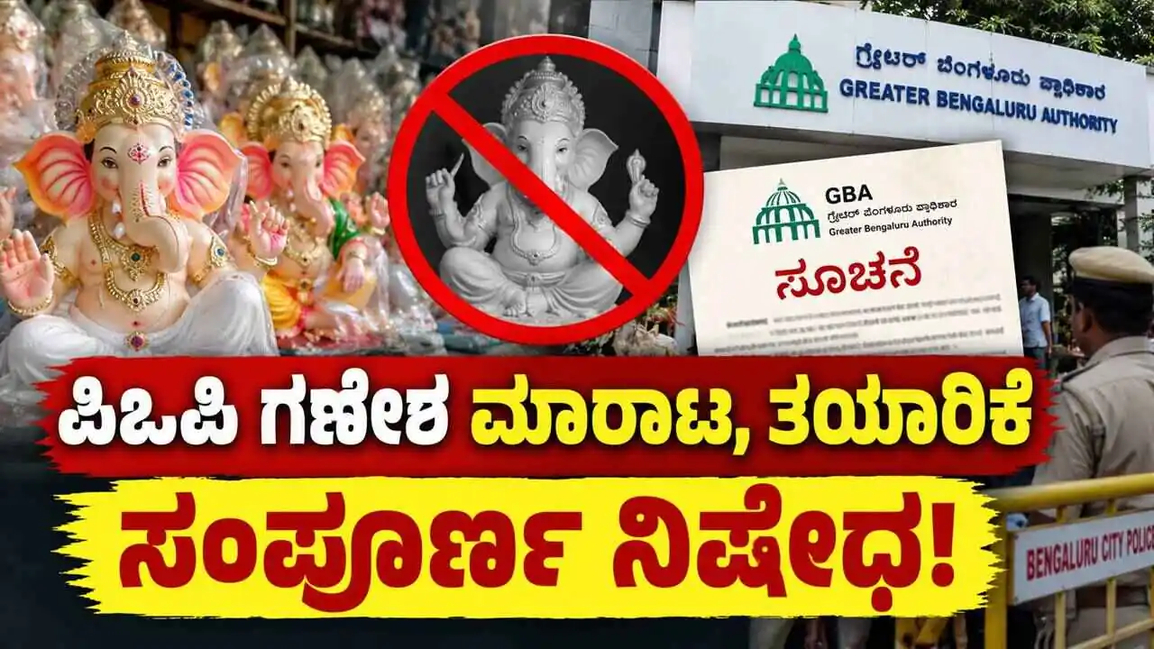 ಪಿಒಪಿ ಗಣೇಶ ಮಾರಾಟ, ತಯಾರಿಕೆ ಸಂಪೂರ್ಣ ನಿಷೇಧ! ನಿಗದಿತ ಸ್ಥಳದಲ್ಲೇ ವಿಸರ್ಜನೆ ಮಾಡಬೇಕು