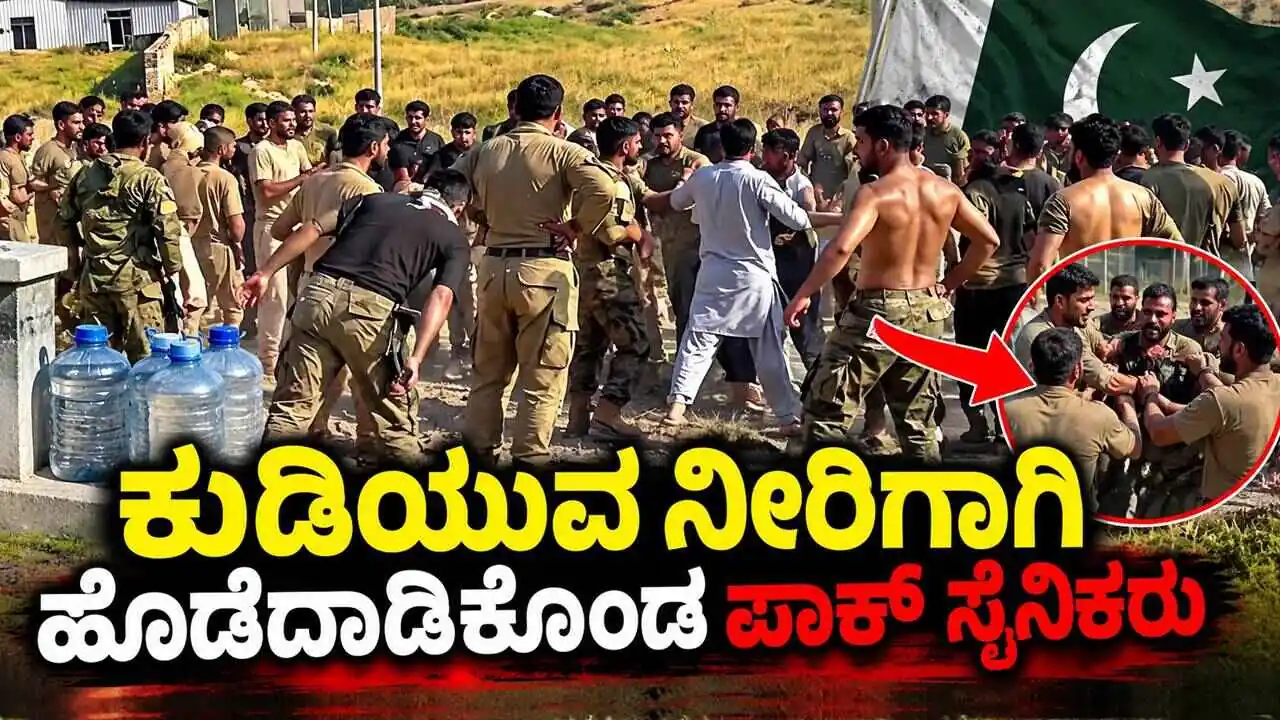ಕುಡಿಯುವ ನೀರಿಗಾಗಿ ಹೊಡೆದಾಡಿಕೊಂಡ ಪಾಕ್ ಸೈನಿಕರು! 22 ಜನರಿಗೆ ಗಾಯ