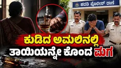 ದಾವಣಗೆರೆ: ಕುಡಿದ ಅಮಲಿನಲ್ಲಿ ಹೆತ್ತ ತಾಯಿಯನ್ನೇ ಕೊಂದ ಮಗ
