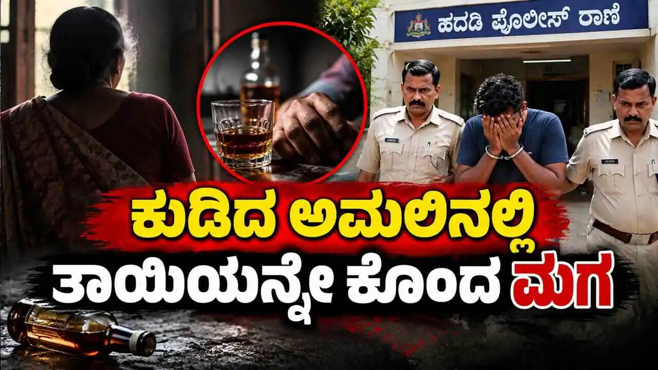 ದಾವಣಗೆರೆ: ಕುಡಿದ ಅಮಲಿನಲ್ಲಿ ಹೆತ್ತ ತಾಯಿಯನ್ನೇ ಕೊಂದ ಮಗ