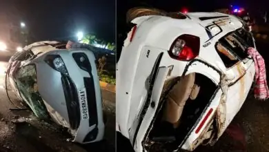 ಧಾರವಾಡದಲ್ಲಿ ಕಾರು ಡಿವೈಡರ್ಗೆ ಡಿಕ್ಕಿಯಾಗಿ ಭೀಕರ ಅಪಘಾತ: ಮೂವರು ಸಾವು