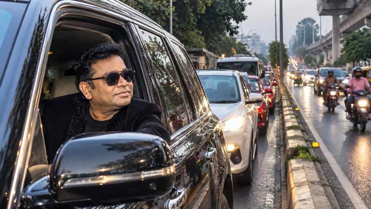 ಬೆಂಗಳೂರು ವೈಟ್‌ಫೀಲ್ಡ್‌ನ ಭಾರೀ ಟ್ರಾಫಿಕ್‌ನಲ್ಲಿ ಎ.ಆರ್.ರೆಹಮಾನ್ ಪರದಾಟ
