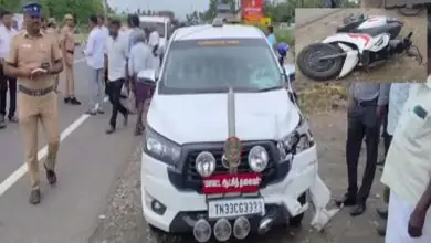 ಭೀಕರ ಅಪಘಾತ: ಜಿಲ್ಲಾಧಿಕಾರಿ ಕಾರು ಡಿಕ್ಕಿಯಾಗಿ ರೈತ ಸ್ಥಳದಲ್ಲೇ ಸಾವು