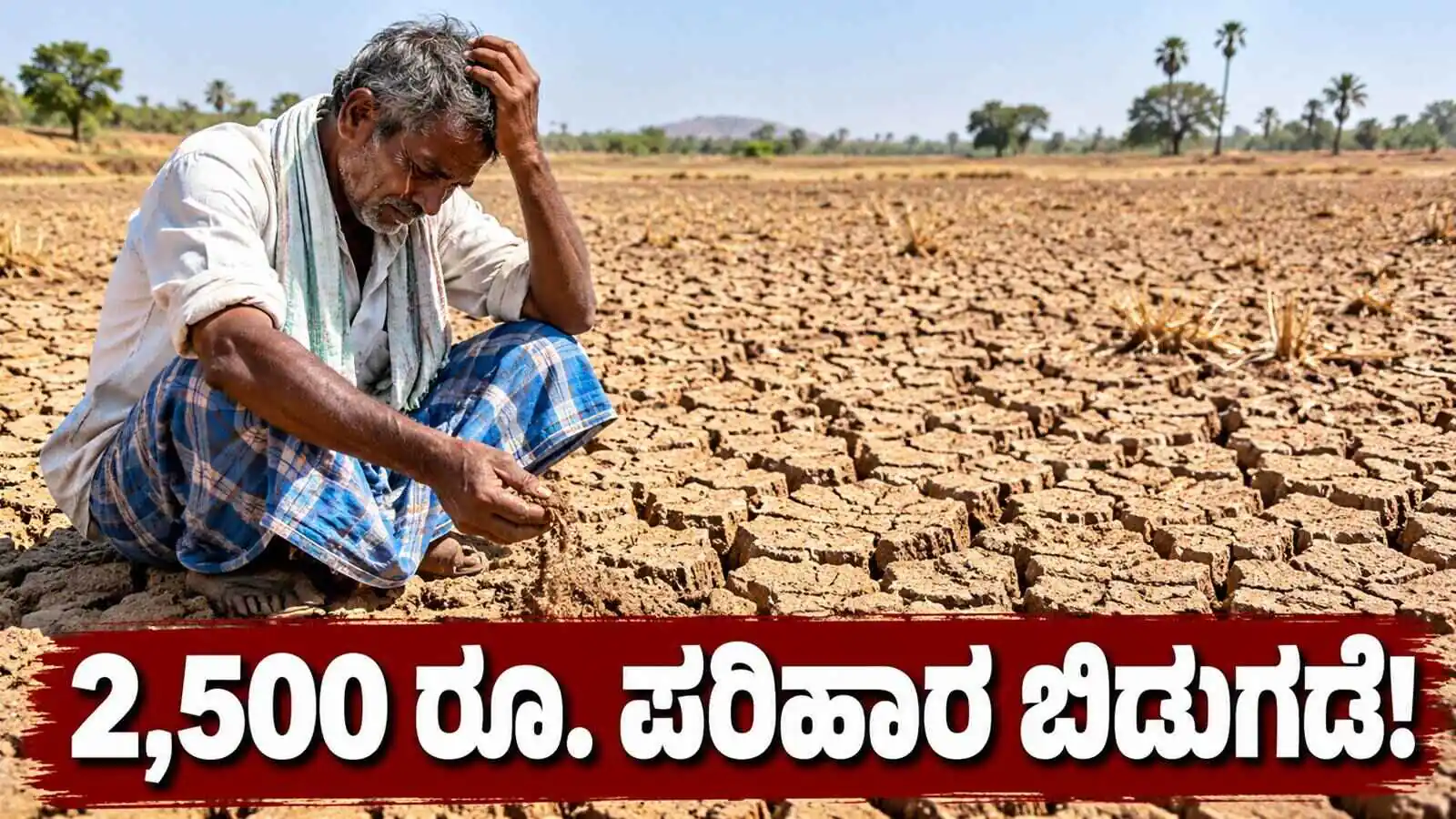 ರಾಜ್ಯದಲ್ಲಿ ಭೀಕರ ಬರ ಪರಿಸ್ಥಿತಿ, ಶೇ.90ರಷ್ಟು ಬೆಳೆ ಹಾನಿ! 2,500 ರೂಪಾಯಿ ಮೊದಲ ಕಂತಿನ ಪರಿಹಾರ ಬಿಡುಗಡೆಗೆ ಕ್ರಮ