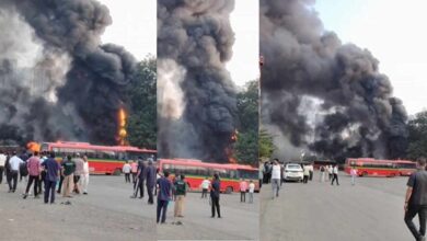 ಮುಂಬೈ ಬಸ್ ಡಿಪೋದಲ್ಲಿ ಭಾರೀ ಬೆಂಕಿ! ಹಲವು ಬಸ್ಗಳು ಬೆಂಕಿಗಾಹುತಿ