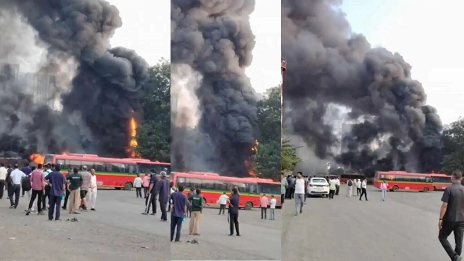ಮುಂಬೈ ಬಸ್ ಡಿಪೋದಲ್ಲಿ ಭಾರೀ ಬೆಂಕಿ! ಹಲವು ಬಸ್‌ಗಳು ಬೆಂಕಿಗಾಹುತಿ