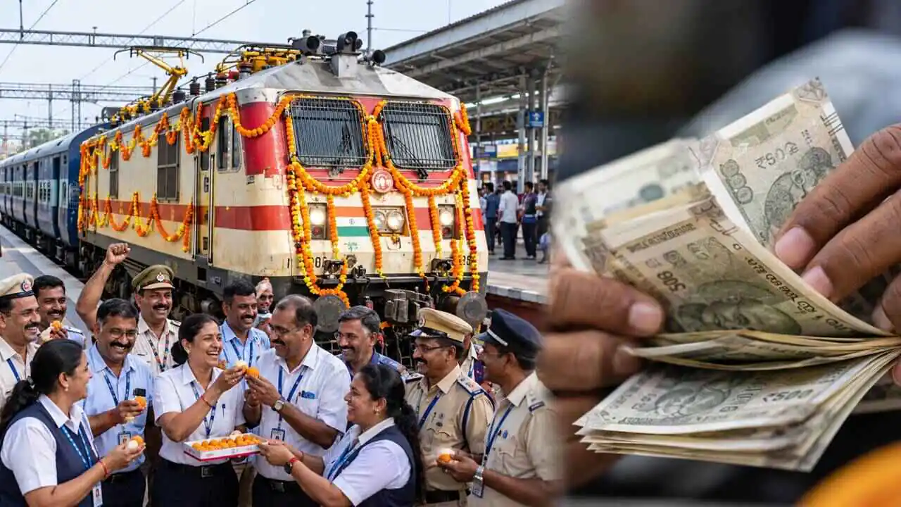 ದೀಪಾವಳಿ ಹಬ್ಬಕ್ಕೆ ರೈಲ್ವೆ ನೌಕರರಿಗೆ ಭರ್ಜರಿ ಸಿಹಿಸುದ್ದಿ; 78 ದಿನಗಳ ಬೋನಸ್ ಘೋಷಣೆ