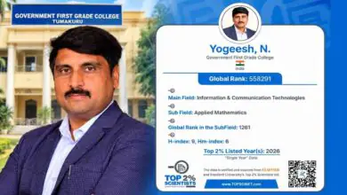 ಜಾಗತಿಕ ವಿಜ್ಞಾನಿಗಳ ಪಟ್ಟಿಯಲ್ಲಿ ತುಮಕೂರಿನ ಡಾ. ಯೋಗೀಶ್ಗೆ ಸ್ಥಾನ