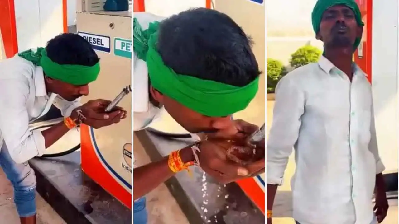 ರೀಲ್ಸ್ ಹುಚ್ಚಾಟಕ್ಕೆ ಪೆಟ್ರೋಲ್ ಕುಡಿದ ವ್ಯಕ್ತಿ; ವೈರಲ್ ವಿಡಿಯೋಗೆ ನೆಟ್ಟಿಗರು ಶಾಕ್!